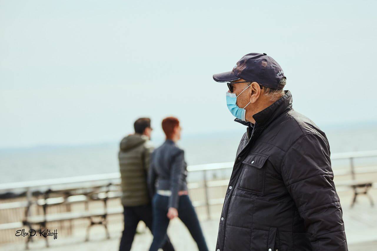 Socially distancing, Coney Island, Brooklyn NY, May 2020